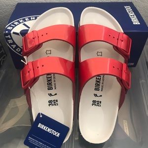 NWT Birkenstock Arizona Lollipop Red Sandals